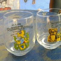Две немски стъклени чашки стограмки, снимка 3 - Други ценни предмети - 40123180