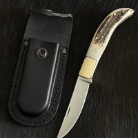 Fox Stag Folder. Траен сгъваем джобен ловен нож с едно основно острие. (FH623), снимка 7 - Ножове - 40601376