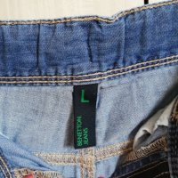Дънкови панталони Benetton , снимка 3 - Детски къси панталони - 28666846
