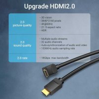Vention Кабел HDMI Right Angle 90 v2.0 M / M 4K/60Hz Gold - 2M - AARBH, снимка 5 - Кабели и адаптери - 43416519