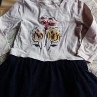Тениска с пайети и рокля, снимка 2 - Детски рокли и поли - 32694575
