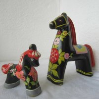 2 бр красиви кончета, кон коне декорация, ръчно оцветени, снимка 1 - Статуетки - 43240167