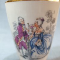 Старинни френски порцеланови чаши Decors de Paris - чаши 2 броя, снимка 4 - Чаши - 43683977