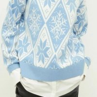 Нов коледен пуловер-риза, снимка 2 - Блузи с дълъг ръкав и пуловери - 42934733