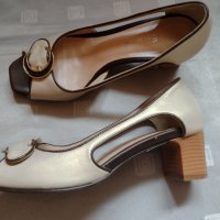 Дамски обувки 100 % кожа , снимка 1 - Дамски обувки на ток - 38800896
