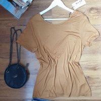 Нова дамска блуза цвят тъмна горчица, снимка 5 - Тениски - 33270440