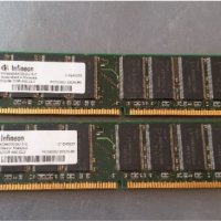 Рам памет 2 по 512MB DDR за настолен, снимка 1 - RAM памет - 38357722