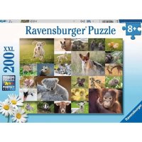 Пъзел Ravensburger 200 ел. XXL - Сладки бебета животни 13353 - Baby Animals 200 pc, снимка 1 - Игри и пъзели - 43746322