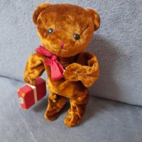 Старинна играчка - мечок с куфар, снимка 1 - Антикварни и старинни предмети - 43129944