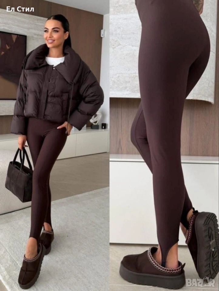 Клин рипс без вата с ластик Черно М Шоколад М, снимка 1