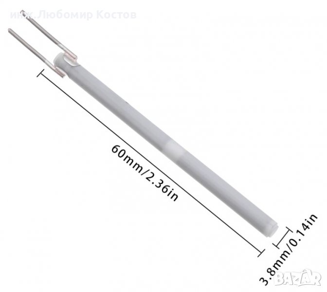 Нагревател тръбен 220 В, 60 Вт/ 80 Вт/ 100 Вт, снимка 1