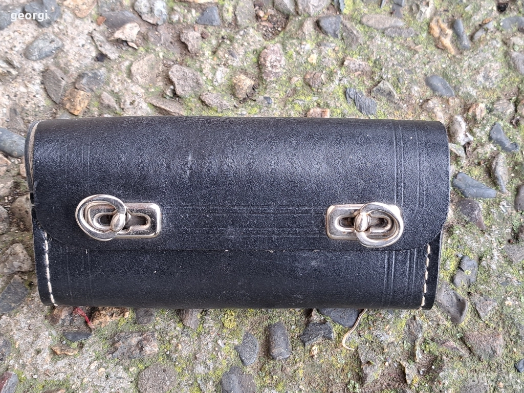 ретро чантичка за велосипед от естествена кожа 29/5, снимка 1