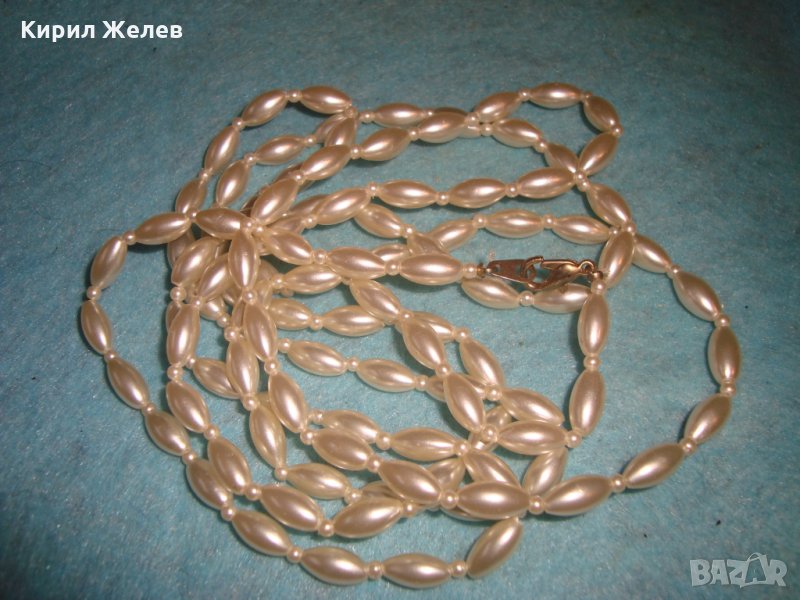 ПЕРЛЕНО АРТ НУВО СТИЛ НЕЖНО КРАСИВО СТАРО КОЛИЕ 77151, снимка 1