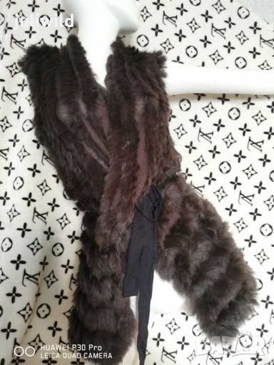 Елек дълъг,плетен заек Рекс, асиметричен, промо, снимка 1