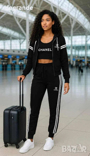 Дамски комплект от 3 части Chanel цвят Черен , снимка 1