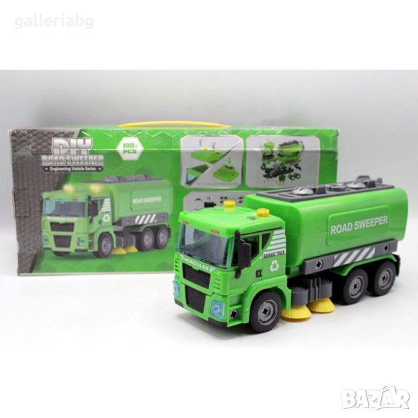 Боклукчийски камион със светлини и звуци за разглобяване, снимка 1