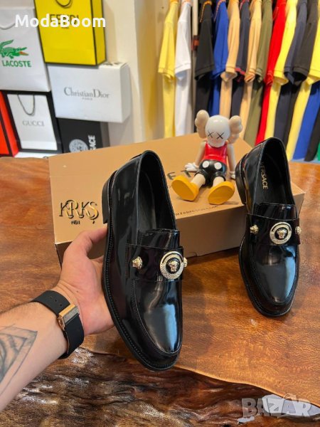 🔝Versace черни стилни мъжки мокасини🔝, снимка 1