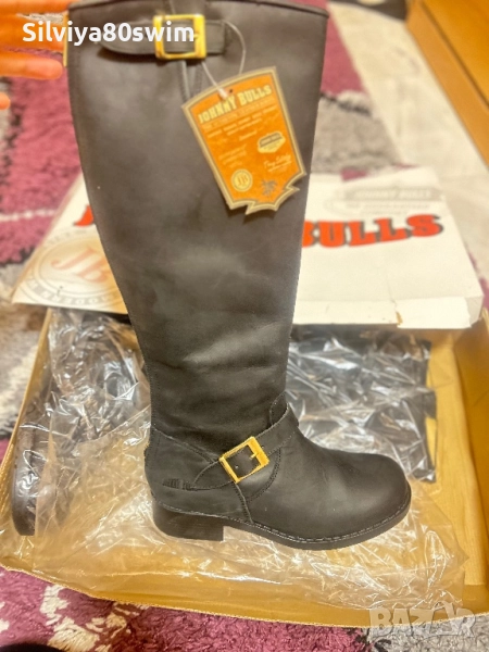 Ботуши JOHNNY BULLS  естествена кожа+подарък портфейл, снимка 1