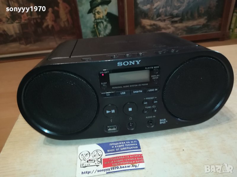 sony zs-ps55B DAB usb/mp3/aux/cd/tuner-внос швеицари LNVR2912231613, снимка 1