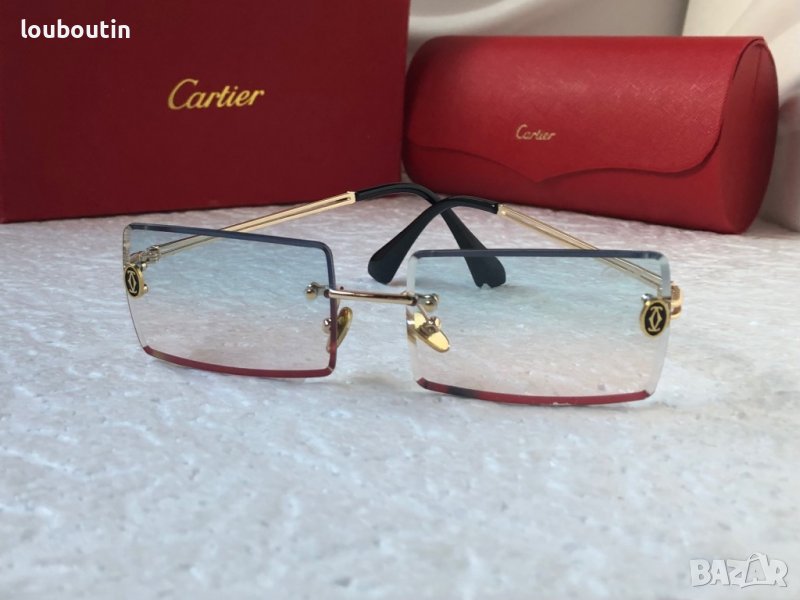 Cartier висок клас прозрачни слънчеви очила Мъжки Дамски слънчеви, снимка 1