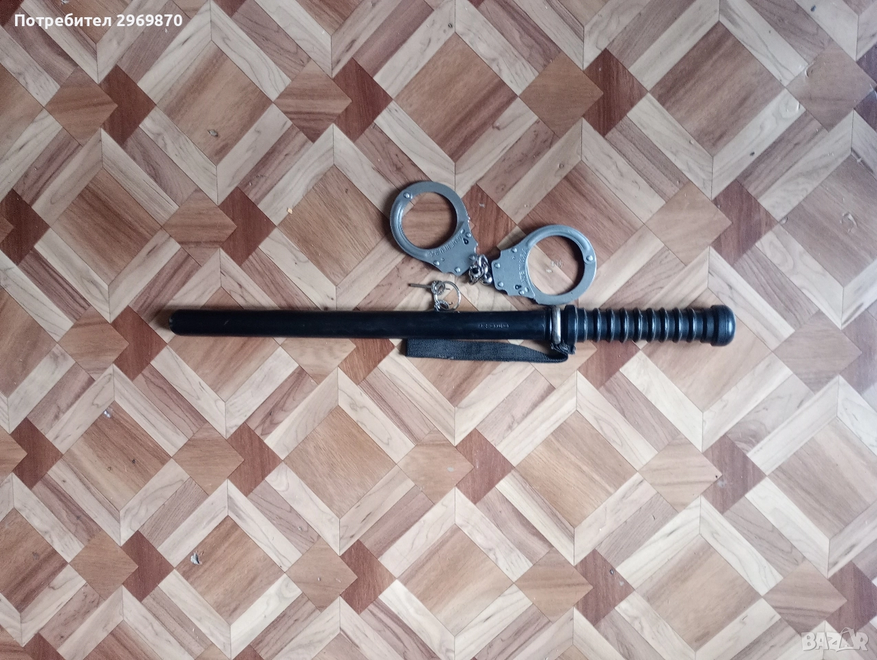 тактическа полицейска палка + белезници , снимка 1