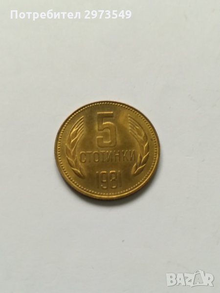 5 стотинки 1981 г. , снимка 1