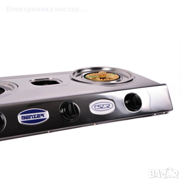 Троен газов котлон BENZER BR 2703 GC3, 80W, Сив, снимка 1