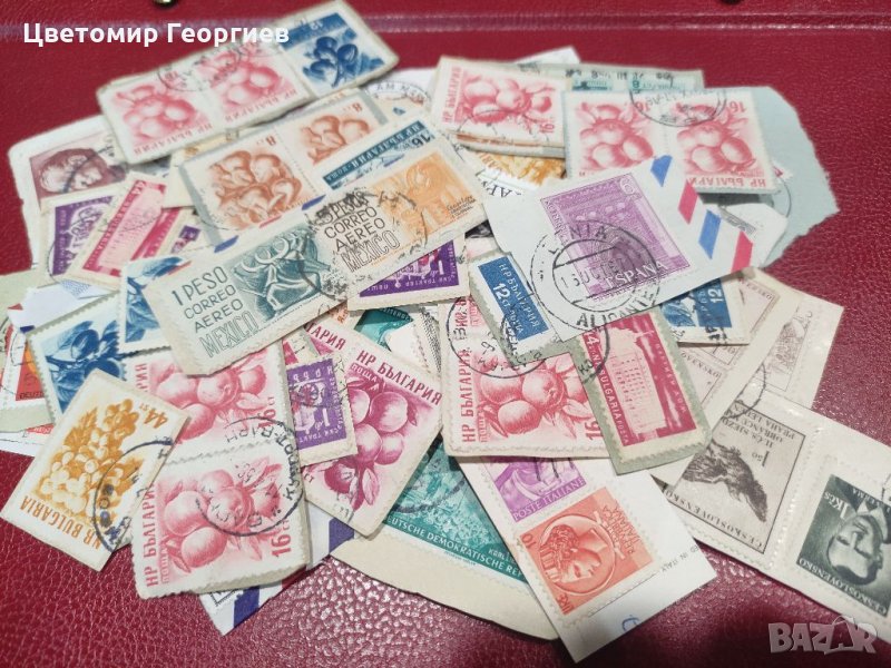 Пощенски марки изрезки от писма, снимка 1