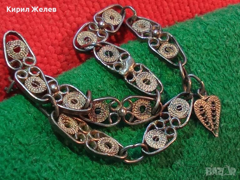 СТАРИННА СРЕБЪРНА ГРИВНА ФИЛИГРАННО СРЕБРО ВИСОКА ПРОБА РЪЧНА МАЙСТОРСКА РЕТРО ИЗРАБОТКА 41950, снимка 1