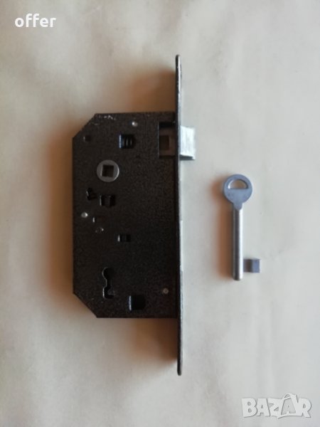 Обикновена брава за врата 70 мм, насрещник - само по телефон!, снимка 1