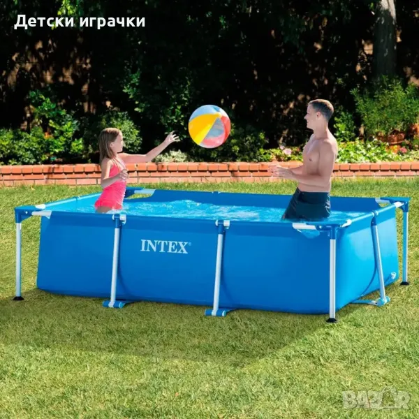 Басейн Rectangular Frame Intex, 300 x 200 x 75 см,Правоъгълен, 3834 литра, стоманена рамка, снимка 1