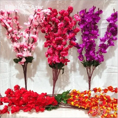 Изкуствени декоративни клонки с цветчета, снимка 1