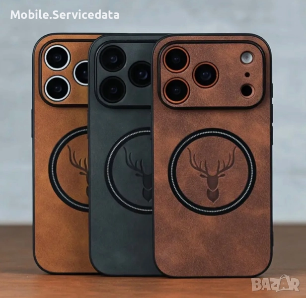 Луксозен ретро калъф от изкуствена овча кожа, съвместим с iPhone 17/17 Pro, снимка 1