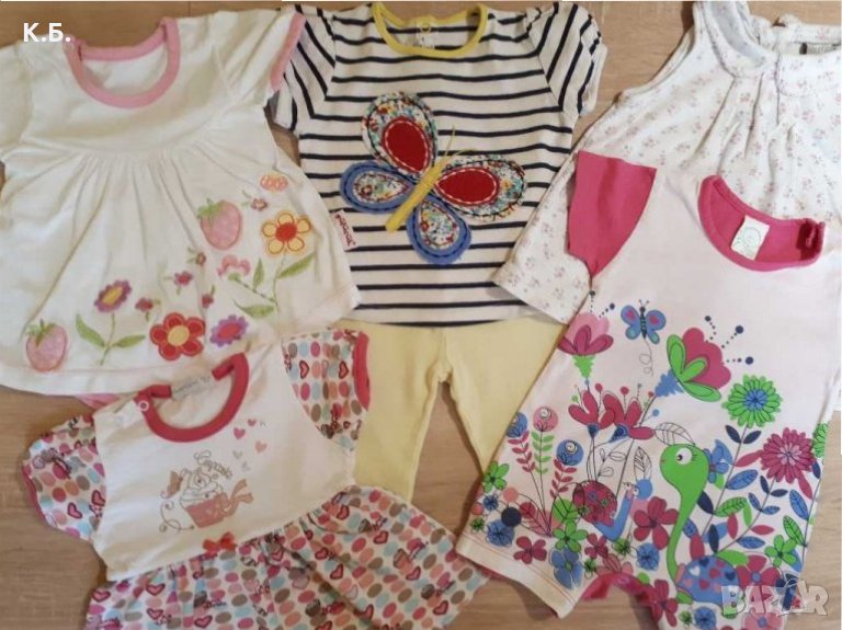 Летни дрешки за момиченце 62/68, снимка 1