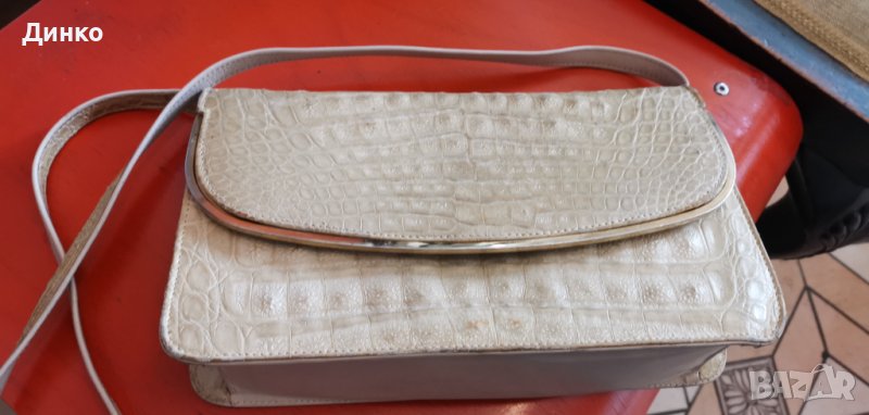 Луксозна дамска чанта от истинска крокодилска кожа винтидж., снимка 1