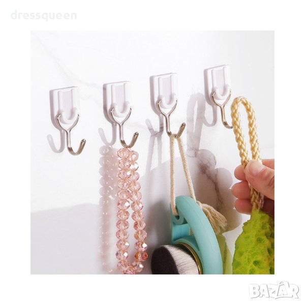 1772 Сет от 6 самозалепящи се малки закачалки за леки кухненски аксесоари, снимка 1