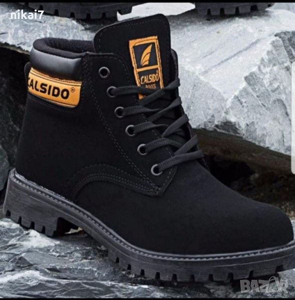 мъжки боти непромокаеми в дъжд сняг с дълбок грайфер и топъл пух, снимка 1