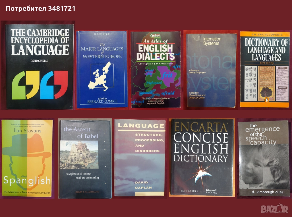 Езикознание, речници, диалекти, езикови тенденции - 10 книги, снимка 1