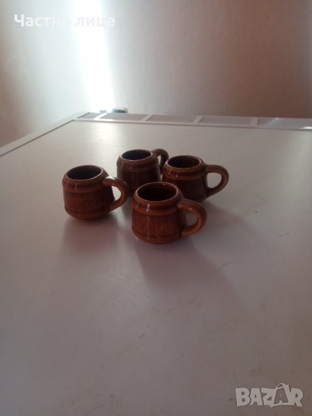 Комплект малки керамични чашки-4бр.4лв., снимка 1