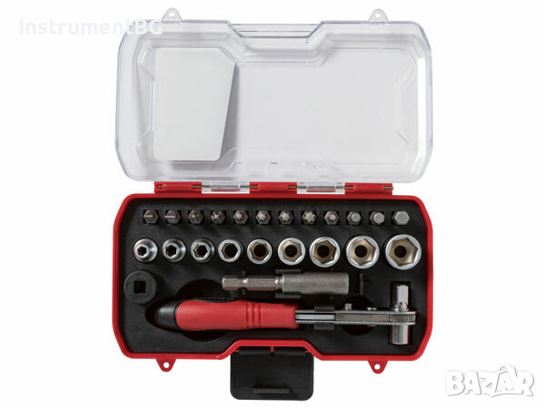 Комплект тресчотка с битове PARKSIDE® / 23 части, снимка 1