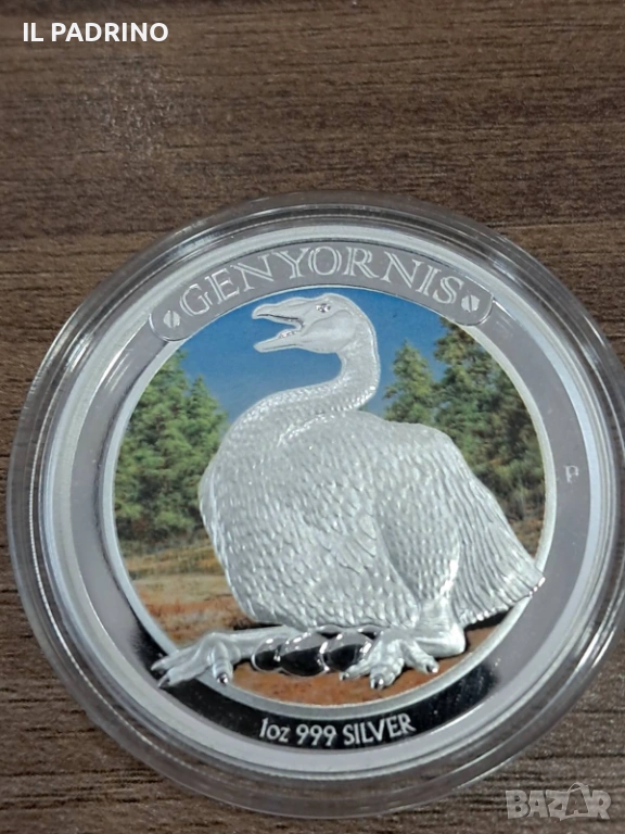 Сребро Genyornis цветна монета прууф рядка 1 унция OZ, снимка 1