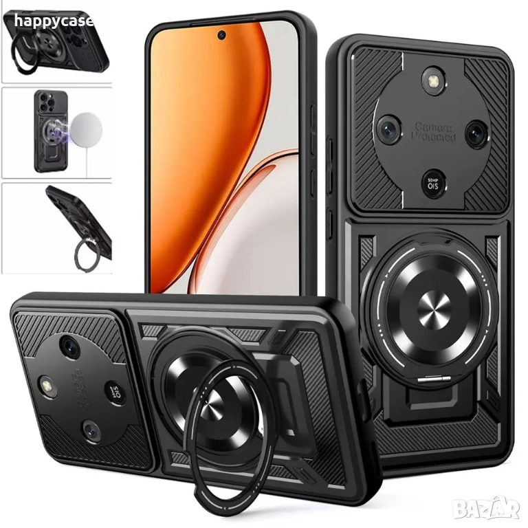 Honor Magic 8 Lite / RUGGED MAGSAFE Удароустойчив кейс калъф гръб с пръстен, снимка 1