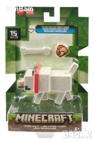 Фигурка Minecraft - Tamed Wolf / Mattel