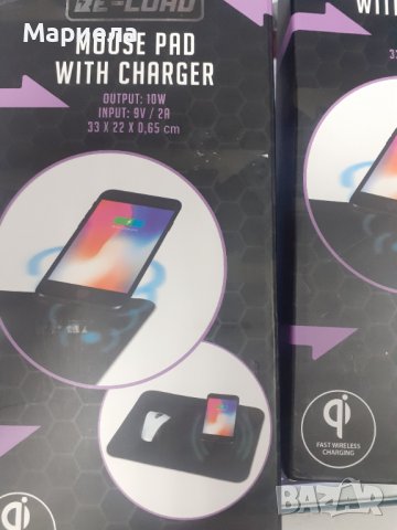Mouse pаd with fast wireless charger ,  Пад за мишка с вградено безжично зарядно за смартфон, снимка 3 - Безжични зарядни - 39381455