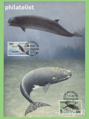 Фарьорски острови 1990 - 4 броя Карти Максимум - WWF, снимка 1 - Филателия - 38788762