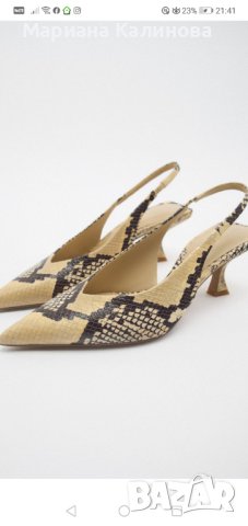 Обувки Zara естествена кожа, снимка 9 - Дамски обувки на ток - 40490825