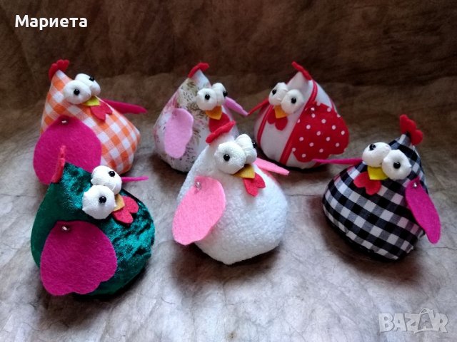 Кокошки Играчки Подаръчета Великденска Декорация Сладки Кокошки Кокошки Ръчна Изработка , снимка 7 - Декорация за дома - 40269765