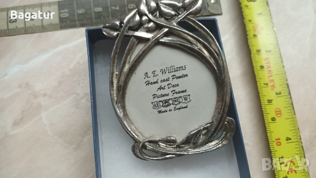 Рамка за снимки,посребрена,флорална,Англия в кутия, снимка 5 - Други стоки за дома - 52549302