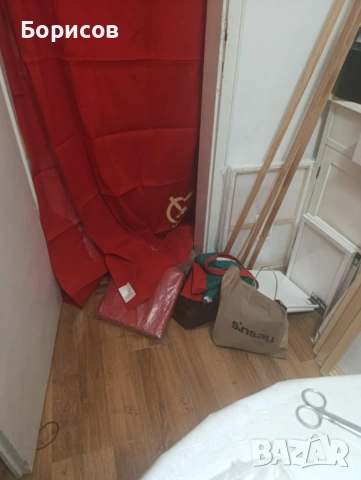 ЧЕРВЕНО ЗНАМЕ СЪС СЪРП И ЧУК-2 броя-4,20-1,50 метра