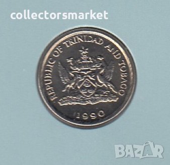 10 цента 1990, Тринидад и Тобаго, снимка 2 - Нумизматика и бонистика - 38699667